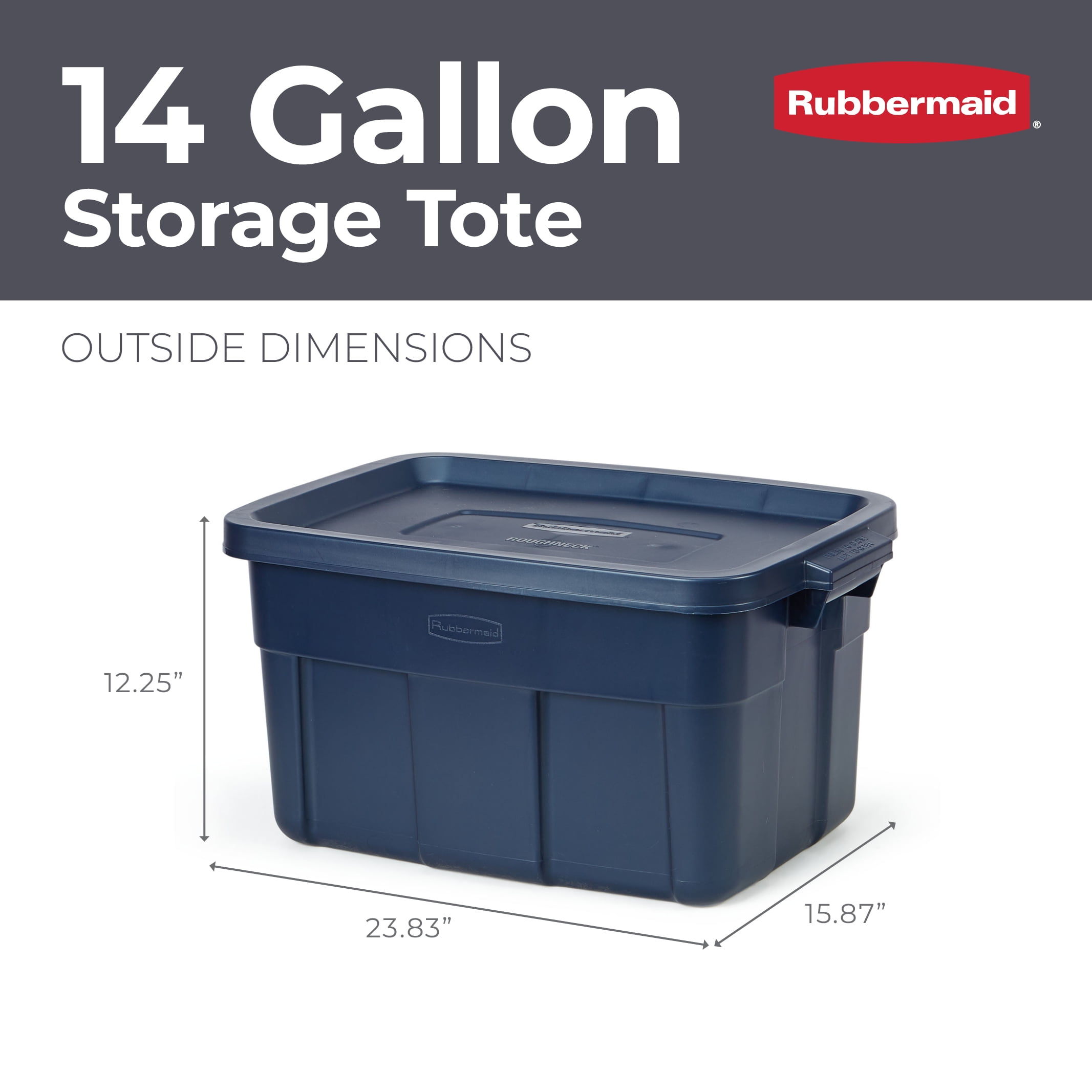 Rubbermaid Roughneck Storage Tote, 14 Gallon - Midwest Technology