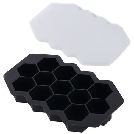 

Kitchen Honeycomb Silicone Ice Tray Mold With Lid 13 Cells Creative Ice Cubes