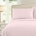 thumbnail image 4 of 1500 Thread Count Extra Soft Deep Pocket Sheet Set Sweet Home Collection Pale Pink RV, 4 of 6