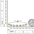 thumbnail image 3 of Gem Stone King 3.64 Ct Round Yellow Citrine 925 Sterling Silver Lab Grown Diamond Tennis Bracelet for Women (Fully Adjustable up to 9 inch), 3 of 3