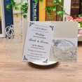 thumbnail image 4 of Tarjetas de invitación florales cortadas de 10 piezas con hojas interiores en blanco y sobre Beige Sunnimix Tarjetas de invitaciones de boda, 4 of 8
