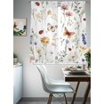 thumbnail image 4 of Spring Butterfly Floral Sheer Curtains 72 Inch Length 2 Panels Set, Pastoral Botanical Watercolor Voile Window Treatment Rod Pocket Curtains Sheers Drapes for Bedroom/Living Room/Kitchen 52"x72"x2, 4 of 7