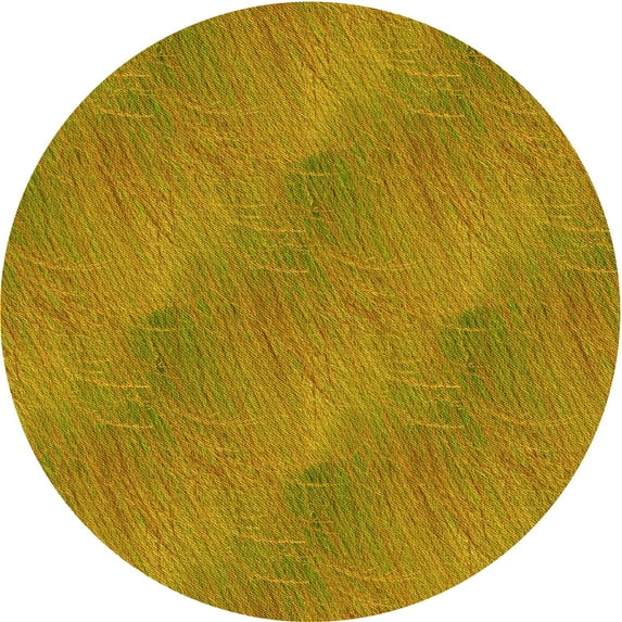Ahgly Company Indoor Round Patterned School Bus Yellow Area Rugs, 7' Round