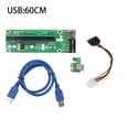 thumbnail image 1 of Tarjeta vertical PCI-E Tarjeta adaptadora 1x a 16x Tarjeta gráfica PCI-E Tarjeta vertical con toma de corriente de 4 pines, Verde, 60 cm Methold EL001776-03, 1 of 2