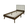 thumbnail image 2 of Castle Place Modern Wooden Twin Platform Bed, Walnut, 2 of 8