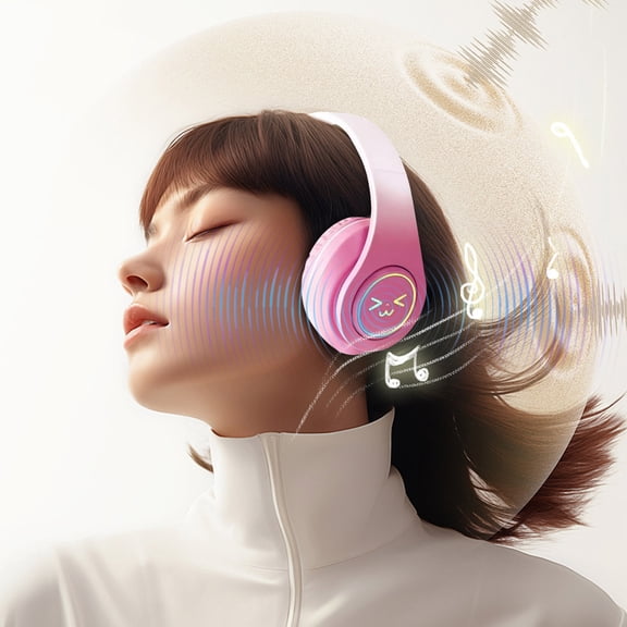 Bluetooth Noise Cancelling Headphones, Personalized Spatial Audio, USB-C Lossless Audio, Apple & Android Compatibility, Up to 40 Hours Battery Life - Pink