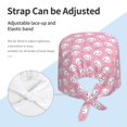 thumbnail image 4 of Kdxio Cute Cat Pattern Turban Hat for Women Men Comfortable Adjustable Cleaning Working Cap with Sweatband, 4 of 8