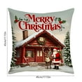thumbnail image 3 of Funda de almohada de poliéster, decoración navideña, muñeco de nieve, ciervo, estampado navideño, funda de almohada para el hogar, la oficina, el coche, decoración de Halloween, decoración de otoño, d, 3 of 6