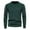 Green, variant on Mens Sweatshirts Knitted Long Sleeve Tops Classic Plain Crew Neck Fleece Cotton Shirts Solid Gym Casual Regular Fit Workwear Sweater Pullover Fall Winter Sports Sweat Shirt