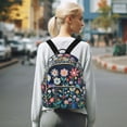 thumbnail image 7 of FORMRS Mini Backpack Purse for Women Travel Daypack Casual Shoulder Bag, Bloom Flowers, 7 of 7