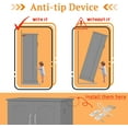 thumbnail image 3 of Grey LED Kitchen Pantry Storage Cabinets - 50 Inch FreeStanding Food Cabinet, Buffet Cupboards with 2 Doors, 3 of 7