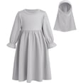 thumbnail image 2 of MQLKF Girl Dress With Hijab For Newborn Infant Baby Prayer Dress Clothes Long Sleeve Leisure Fashionable Baby Outerwear For Ramadan, 2 of 3