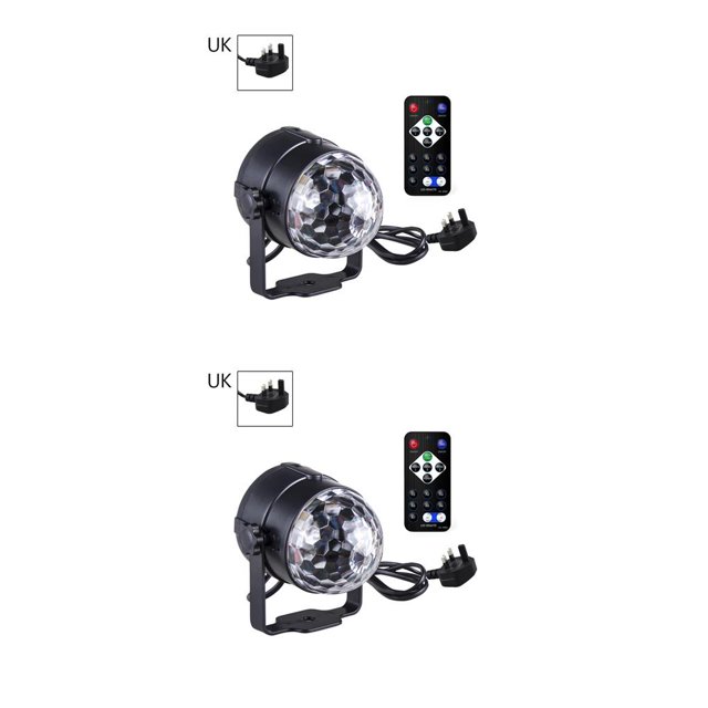 Bearachild RGB Disco Ball Party Lights DJ Disco Light LED Proyector Lámpara estroboscópica Fiesta de cumpleaños Car Club Bar Navidad Sonido Type2 NO2