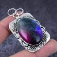 thumbnail image 2 of Natural Rainbow Solar Quartz Gemstone 925 Sterling Silver Pendant 2.44", 2 of 2