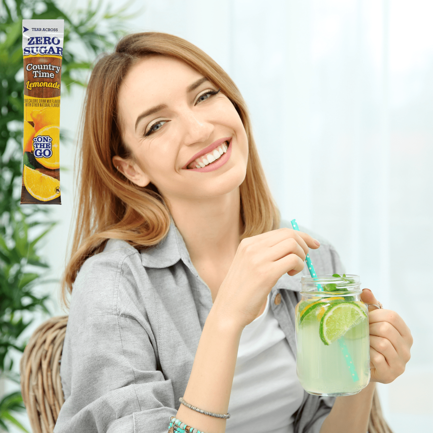 Country Time Lemonade Powdered Drink Mix, Zero Sugar Low-Calorie Water Enhancer Sweet Citrusy Taste On-The-Go  Beverages Convenient Easy Prepare 6-ct per Box - 4 Packs - 24 Total Servings
