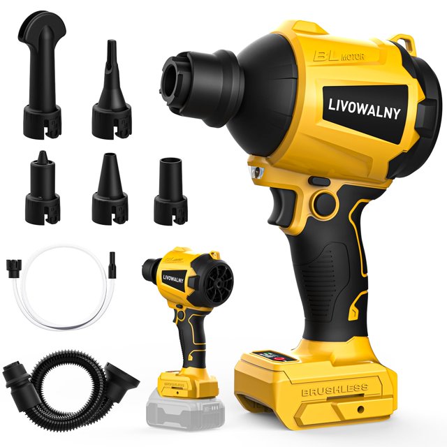 Soplador de polvo LIVOWALNY, inalámbrico, compatible con batería Dewalt de 20 V
