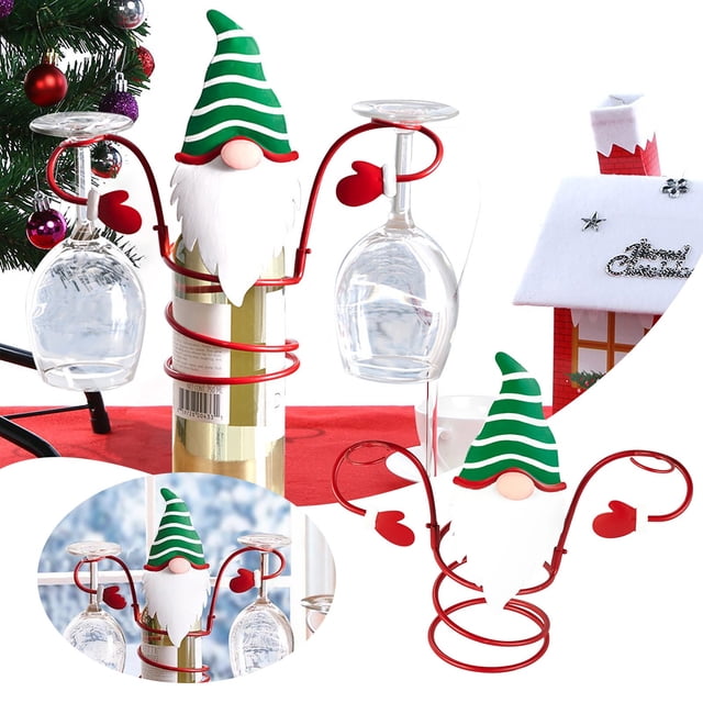 Porte-verre et Porte-Bouteille Festif pour Réceptions des Fêtes et Rangement de Cuisine Élégant