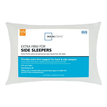 Mainstays Extra Firm Bed Pillow  Ideal for Side Sleepers  Standard/Queen