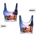 thumbnail image 5 of Fotbe Lantern On Snow With Christmas Pattern Womens' Sports Bra Longline Wirefree Padded with Medium Support Sports Moisture-Wicking Workou Vest,Tank Top-X-Large, 5 of 9
