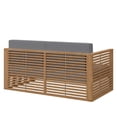 thumbnail image 4 of Modway Carlsbad 3-Piece Teak Wood Outdoor Patio Set in Natural and Gray, 4 of 8