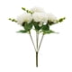 thumbnail image 4 of Decoración floral artificial Centro de mesa Hogar Hotel Ramo de flores falsas Fiesta de bodas Flor de tela de seda, Blanco kenally HA6704-01B, 4 of 6