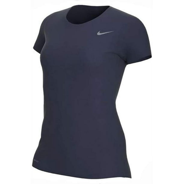 Nike Women's Short Sleeve Legend T-Shirt, CU7599-410 Navy/Grey, Large ...