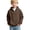 Brown, variant on GUZOM Kids Boys Long Sleeve Waffle Knit Half Zip Pullover Hoodie Sweatshirt with Pocket Army Green,Size 4 T