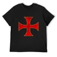 thumbnail image 3 of Knights Templar Suave Men's Cotton Short Sleeve HD Print Tee for Casual T-Shirt Crew Neck Top Black 2XL, 3 of 7