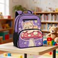 thumbnail image 4 of Aplkyhs Mushroom Cat 13.5 Inch Backpack for Age 6-12 School Bag Lightweight Water Resistant Bookbag with Adjustable Straps for Elementary Travel, 4 of 7