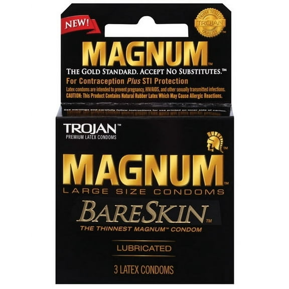 Trojan Magnum Bareskin Condoms - Pack of 3