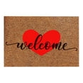 thumbnail image 3 of Carpet,Valentine's Day Coir Welcome Doormat Outdoor Valentine's Day Love Heart Rug Layered Red and White Stripe Mat Red Heart Mat for Front Porch Outdoor Entryway, 3 of 9