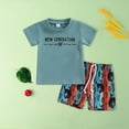 thumbnail image 4 of Otqutp Cute Clothing Sets for Toddler Little Boys Short Sleeved Letter T Shirt Cactus Shorts Casual Suit Handsome Sports Children, 4 of 9