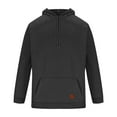 thumbnail image 5 of BXINGOHAI Mens 2025 Casual Thin Fleece Hooded Collar Drawstring Hoodies Pullover Sweatshirts Casual Long Sleeve Shirts Today Sales Dark Gray,3XL, 5 of 5