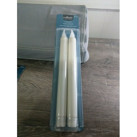 2 pack of Night Splendor Flameless LED Tapers Candles off white. 6 Hour (Best Way To Taper Off Suboxone)