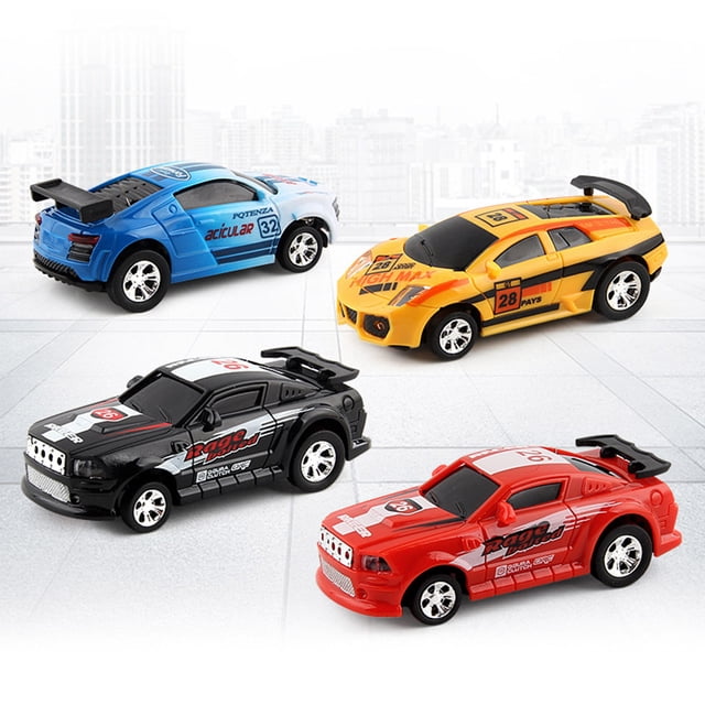 Langgg 1:45 Enfants Plastique Canettes à 4 Roues Télécommande 1:45 Garçons Voiture de Course Jouet Voiture de Contrôle Mini Véhicule RC en Conserve Petit Jouet pour Enfants