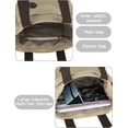 thumbnail image 3 of Women’s Large Canvas Tote Bag Convertible Backpack Lightweight Crossbody Shoulder Bag Multi-pocket Top Handle Work Bag, 3 of 6