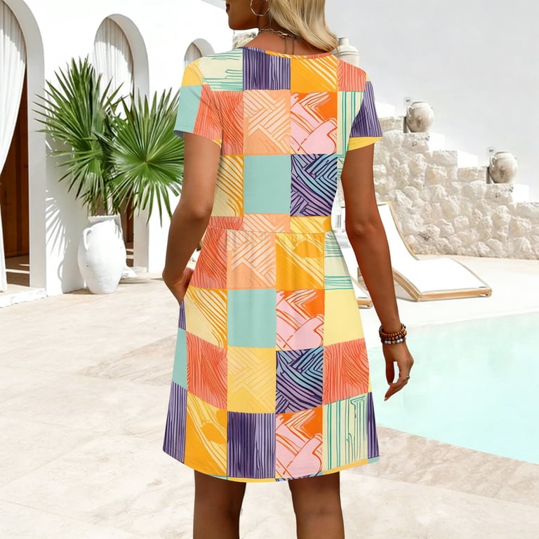 spring dresses for women knee length knee length dresses for ladies Spring Silk Cotton Dress Casual A-Line Maxi  Dress FantasyLinen