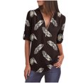 thumbnail image 1 of Pompotops Chemise Ample à Manches Longues pour Femmes avec Fermeture Éclair en Solde, 1 of 4