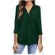 thumbnail image 1 of Camisas Para Mujer de Talla Grande, Informal, Holgada, Con Cuello en V, Camiseta de Color Sólido Odeerbi ODB129948, 1 of 9