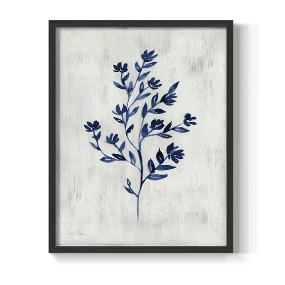 Wild Indigo II - Black Framed Wall Art Print, Solid Wood Frame, 8" x 10", Ready to Hang