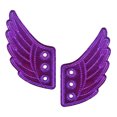 thumbnail image 4 of 2 Piezas De Moda Punk Alas De ángel Zapatos Zapatillas De Deporte Accesorios Decoraciones Púrpura Sunnimix Alas de ángel para zapatillas de deporte, 4 of 6