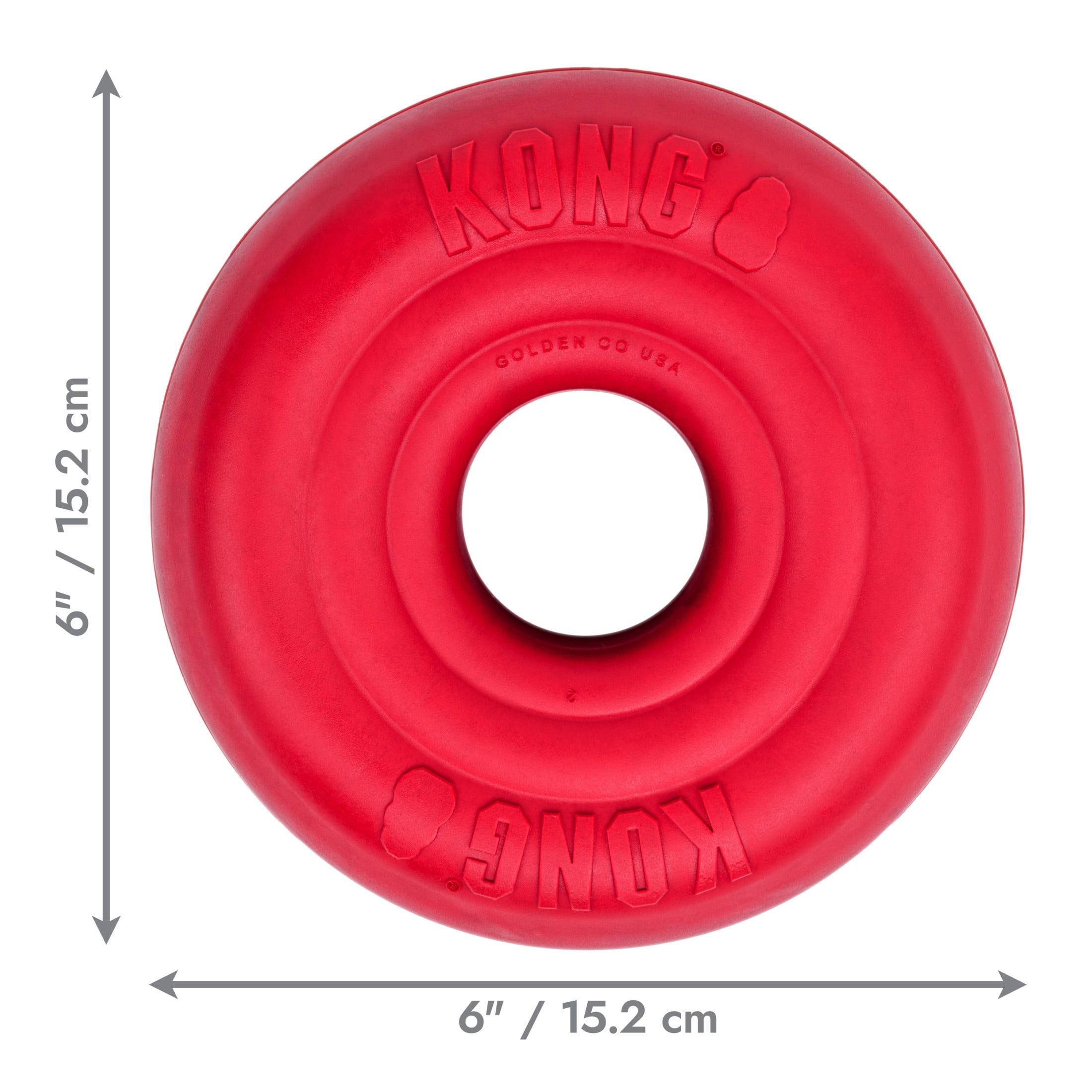 KONG® Donut Durable Dog Chew Toy, Red, Large/Extra Large
