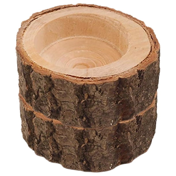 BSTKEY Juego De 24 Portavelas De Madera Para Velas De Té