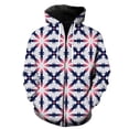 thumbnail image 1 of Sudadera con capucha y cremallera para hombre, estilo retro étnico exótico, estilo Harajuku, divertida, moda urbana, genial, con estampado 3D, unisex, informal, de gran tamaño, 1 of 6