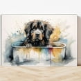 thumbnail image 2 of Tibetan Mastiff Cute Dog Cat in Bathtube Pictures Painting Prints, Funny Colorfull Animals Bathroom Wall Decor Pet Artworks Pet Gift Ready To Hang, Canvas Wall Art, 2 of 5