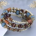 thumbnail image 3 of JINLUO 6-Sets Boho Bohemian Bracelets Stackable Stretch Bracelets Beaded Layered Bracelets for Women, Adjustable Multilayer Multicolor Handmade Stone Beads Acrylic Beaded Gatherings Party Jewelry Gift, 3 of 5