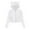 White, variant on fartey Cat Ear Hoodies for Women Zip Up Crop Jacket Solid Long Sleeve Sweatshirt Casual Y2k Cute Hooded Jacket Outwear