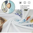 thumbnail image 5 of Funny Cat Shower Curtain, Cute Kitten Swimming in Teal Blue Ocean Sea Turtle Tropical Fish Jellyfish Starfish Coral Bathroom Curtain Kid Bathtub Decor Waterproof Machine Fabric Washable with Hooks, 5 of 6