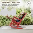 thumbnail image 3 of Dycanpo Outdoor Rocking Chairs*2 and Side Table Set, Weather Resistant Proch Rocker for Adult, Bright Red, 3 of 8
