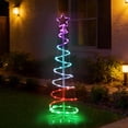 thumbnail image 5 of 16 Color Christmas Spiral Tree, Outdoor Festival Tree with Lights, Outdoor Lighted Tree with Remote Control Timer, Christmas Tree Outdoor Decorations for Yard, Porch, 5 of 8